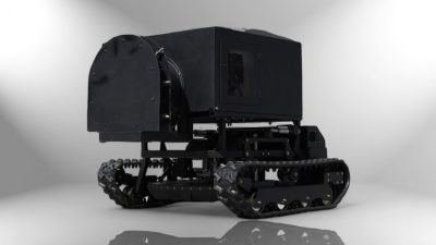 Tenk T-110 Maxi Beast sa montiranim modulom, pogled iz ugla